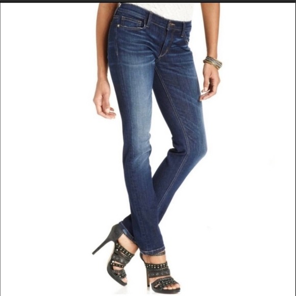 Joe’s Jeans Kennedy Cigarette Straight Denim Blue Size 28 Distressed Hem 30L - Picture 1 of 8